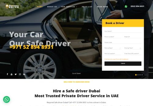 لقطة شاشة لموقع Awesome Drive - Safe Driver Dubai
بتاريخ 01/05/2021
بواسطة دليل مواقع خطوات