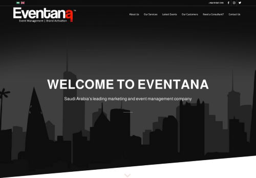 لقطة شاشة لموقع شركة ايفنتانا لتنظيم المعارض والتسويق
بتاريخ 09/06/2021
بواسطة دليل مواقع خطوات