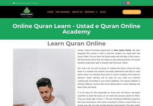 لقطة شاشة لموقع Ustad e Quran Online Academy
بتاريخ 05/07/2021
بواسطة دليل مواقع خطوات