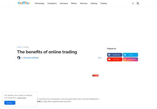 لقطة شاشة لموقع Determine the Benefits of Online Trading in Excellent Detail
بتاريخ 03/12/2021
بواسطة دليل مواقع خطوات