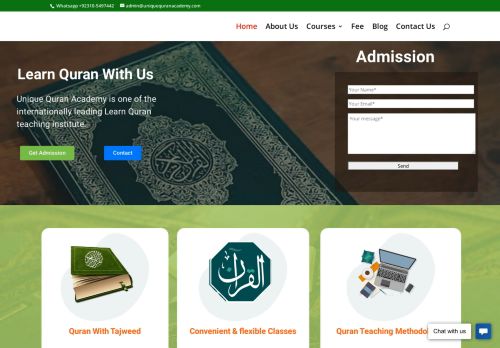 لقطة شاشة لموقع Unique Quran Academy - Online Quran teaching institute
بتاريخ 08/08/2020
بواسطة دليل مواقع خطوات