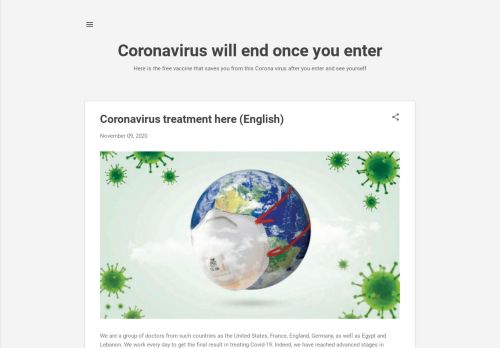 لقطة شاشة لموقع coronavirusexpired
بتاريخ 26/11/2020
بواسطة دليل مواقع خطوات