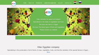 لقطة شاشة لموقع Hitac Trading & Exporting Vegetables & Fruits - شركه هيتاك للتجاره
بتاريخ 22/09/2019
بواسطة دليل مواقع خطوات